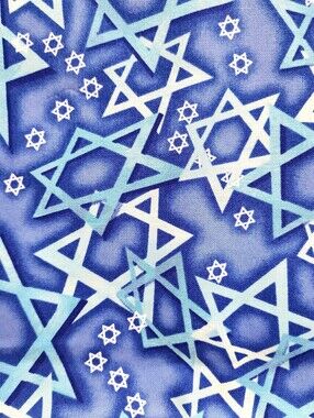 Timeless Treasures Hanukkah Star Of David Blue Cotton Fabric